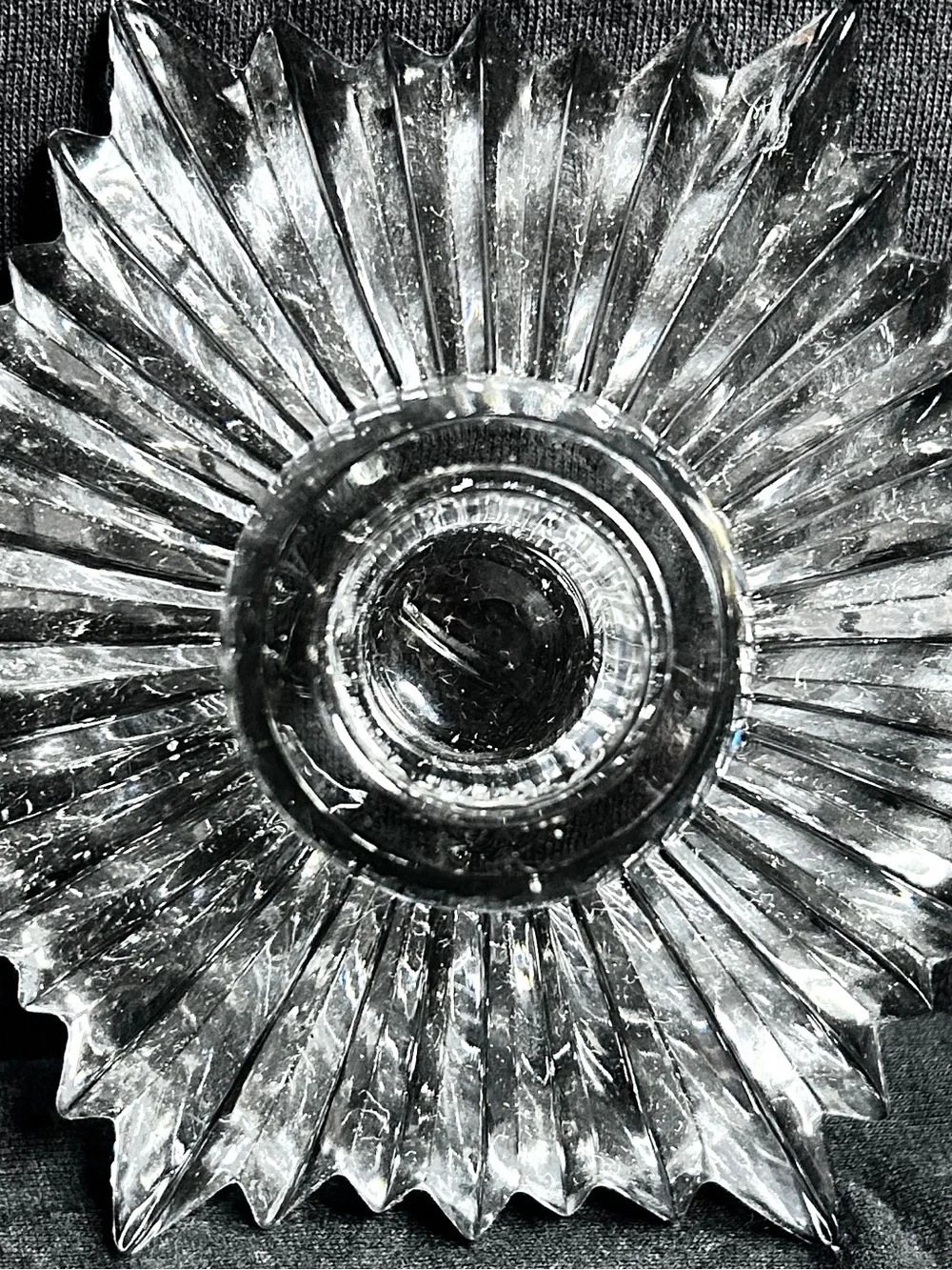 Set of Vtg Mikasa Crystal Motion Starburst Art Glass Candle Holders Austria